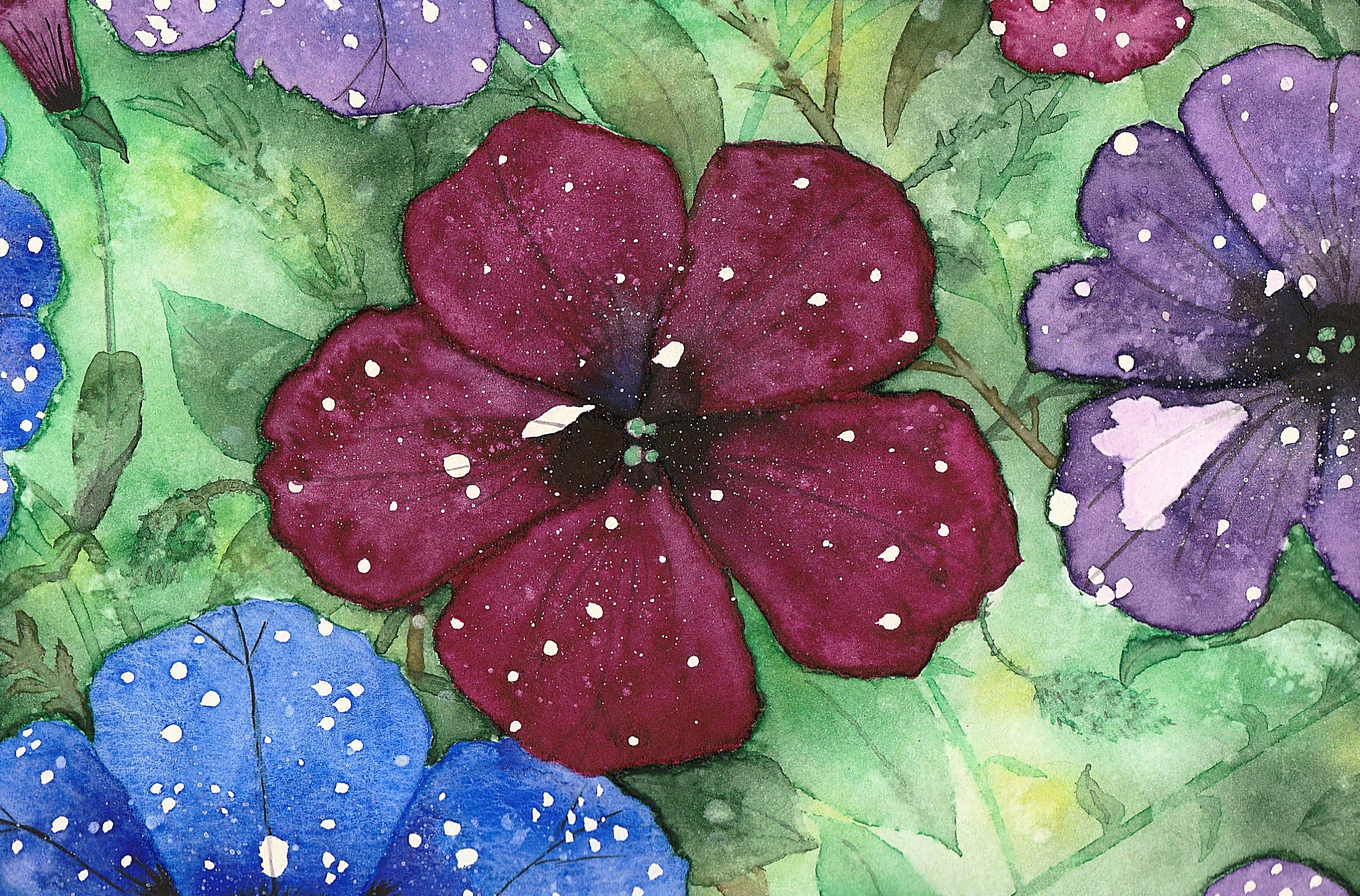 petunias painting